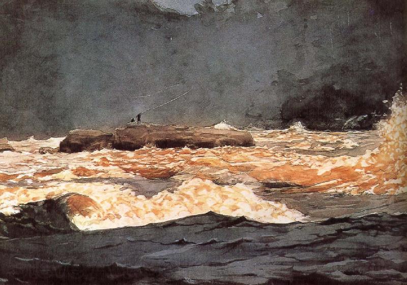 Winslow Homer River fishing Spain oil painting art